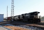 NS 9583 leads train P69 switching Glenwood Yard